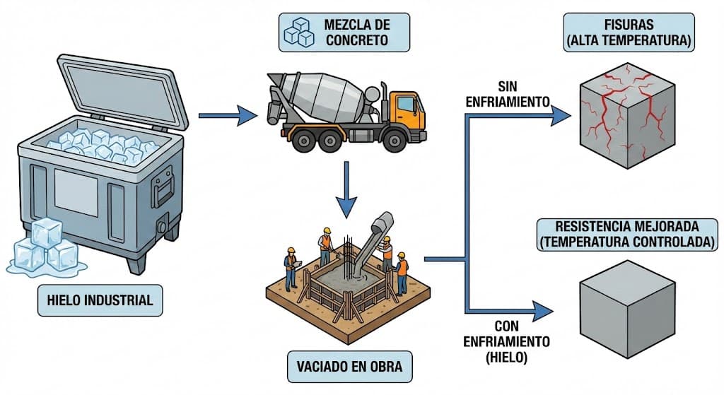 Control de temperatura de concreto
